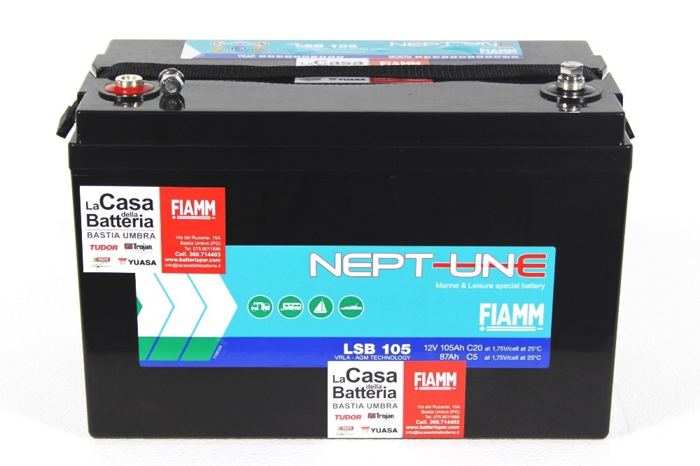 BATTERIA FIAMM NEPTUNE AGM NAUTICA 
LSB 105 - 12V 105 AH