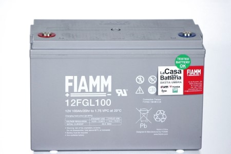BATTERIA FIAMM NAUTICA 
12FGL100 AGM - SERVIZI - 12 V 100 Ah