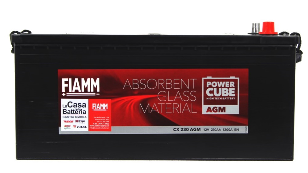 BATTERIA NAUTICA FIAMM AGM
CX 230 AGM - 12V 230AH 1200A  