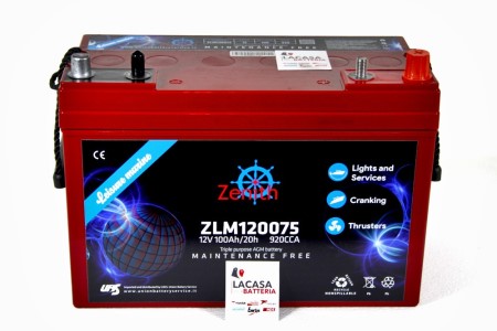 BATTERIA NAUTICA ZENITH
ZLM120075 - 100 Ah 920 A AGM