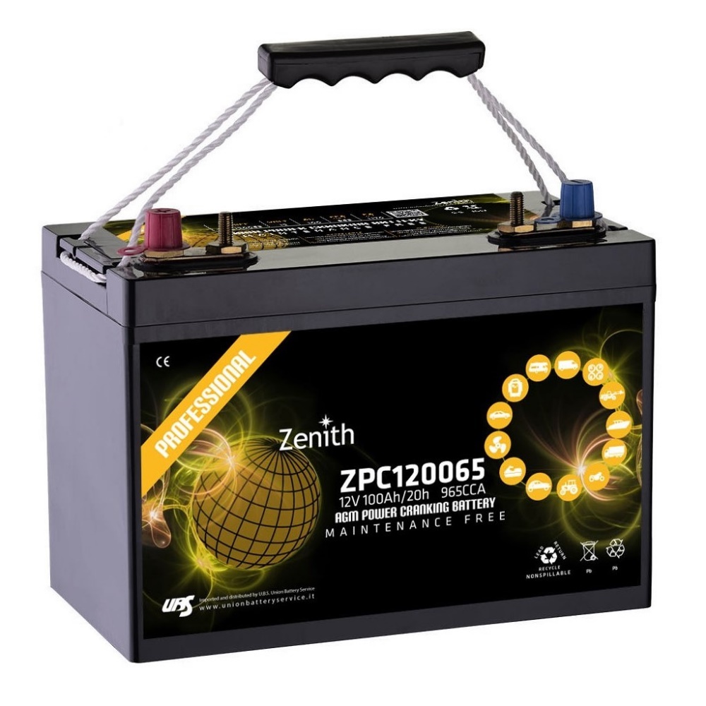 BATTERIA NAUTICA ZENITH
ZPC120065 - 100 Ah 965 A 