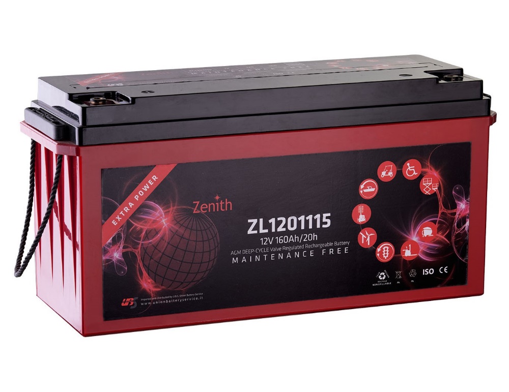 BATTERIA NAUTICA ZENITH DEEP CYCLE
ZL1201115 - 12 V 160 Ah AGM