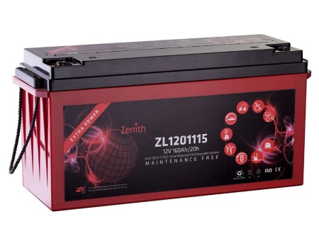 BATTERIA NAUTICA ZENITH DEEP CYCLE
ZL1201115 - 12 V 160 Ah AGM
