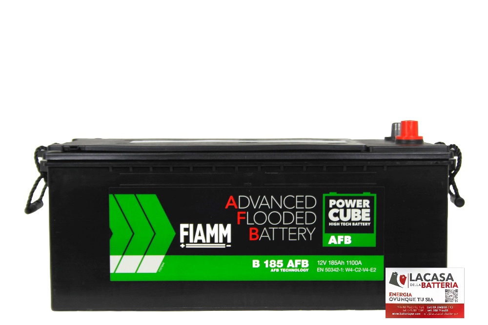 BATTERIA FIAMM NAUTICA 
AVVIAMENTO e CICLICO - 12V 185 Ah 1100 A  AFB